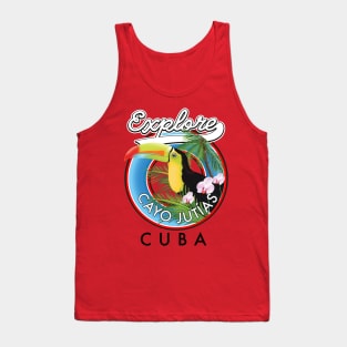 Cuba Cayo Jutías travel logo Tank Top